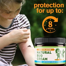 Magnum Solace Natural Bug Cream - No Spray Formula, Made with Plant Essential Oils, Safe for Kids