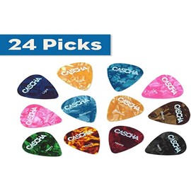 Cascha Plectrums for Acoustic Guitar Electric Guitar Ukulele Bass Guitar Picks Guitar Accessories Set of 12