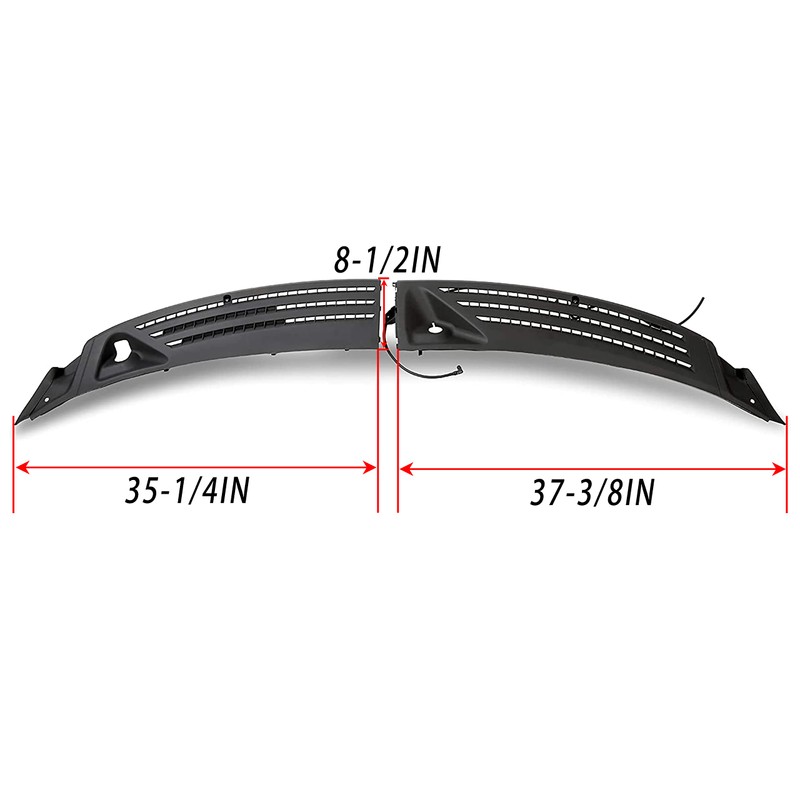 ECOTRIC Windshield Wiper Cowl Cover Panel Compatible with 2004-2008 Ford
