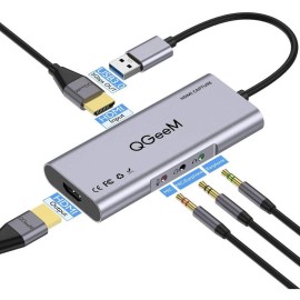 QGeeM HDMI to USB 3.0 Game Capture Card 1080P 60fps Full HD Video/Audio (QGeeM) MAC/PC