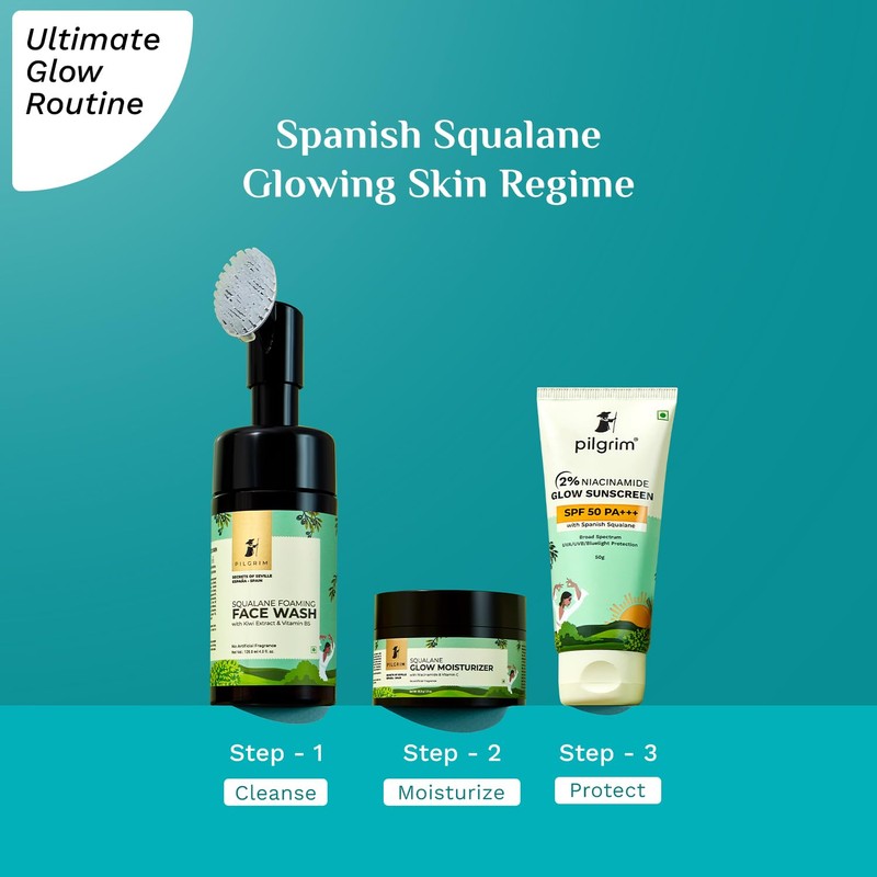 Pilgrim Squalane Niacinamide & Vitamin C Glow Moisturizer for Face