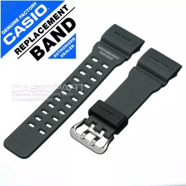 Casio Grey Watch Band G-Shock Mudmaster GSG-100-1A8 Rubber Strap w/ Black Keeper