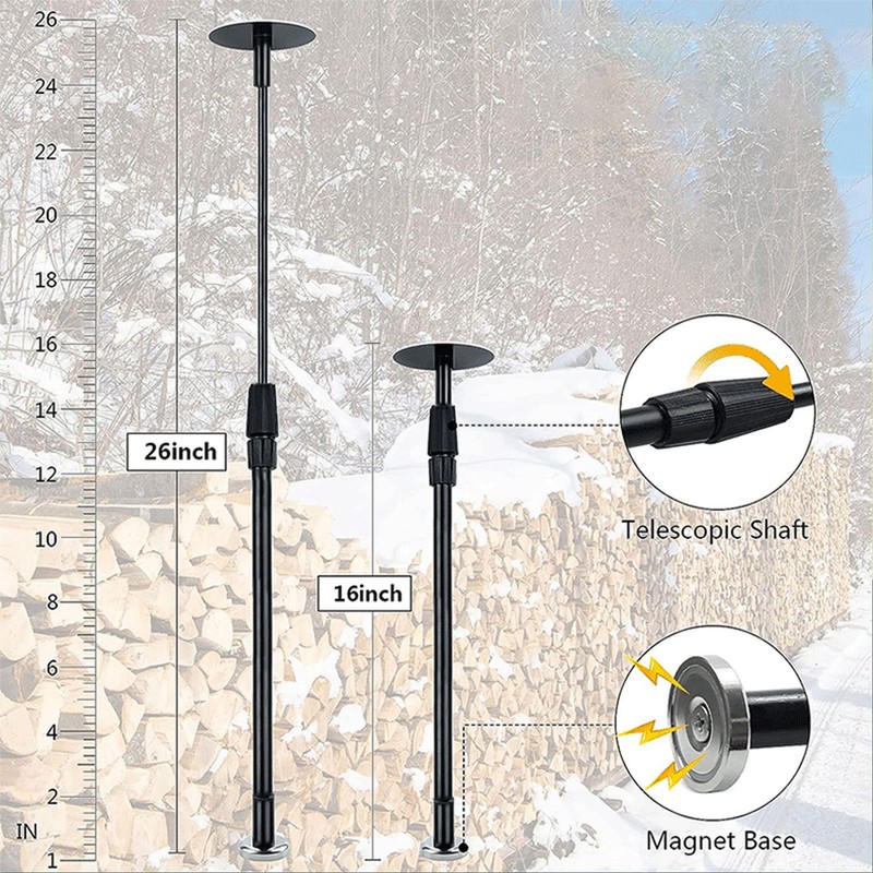 Firewood Measuring Tool with Magnetic Base 16 To 26in Steel