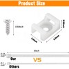 60 Set White Cable Zip Tie Mounts Kit Wire Clips