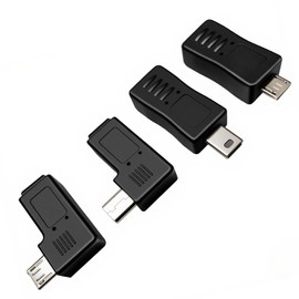 AJDPOI 8 Pack Mini USB 5Pin Male/Female to Micro USB Male/Female Extension Connector Adapter 90 Degree Left & Right Angled Data Sync Power Adapter