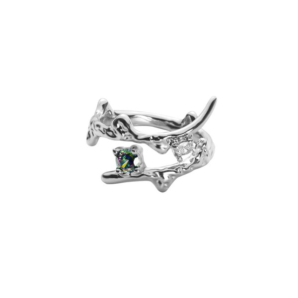 QYnaturals Women's Ring, Women's Ring Set, Adjustable Size, Copper, Zirconia,