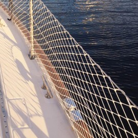 Boat Safety Lifeline Netting,Boat Netting Length-30 Feet Safe Banister Railing Nettings,Nylon Net.Keeping Kids, Crew, Pets and Equipment Safely on Deck Marine Hardware
