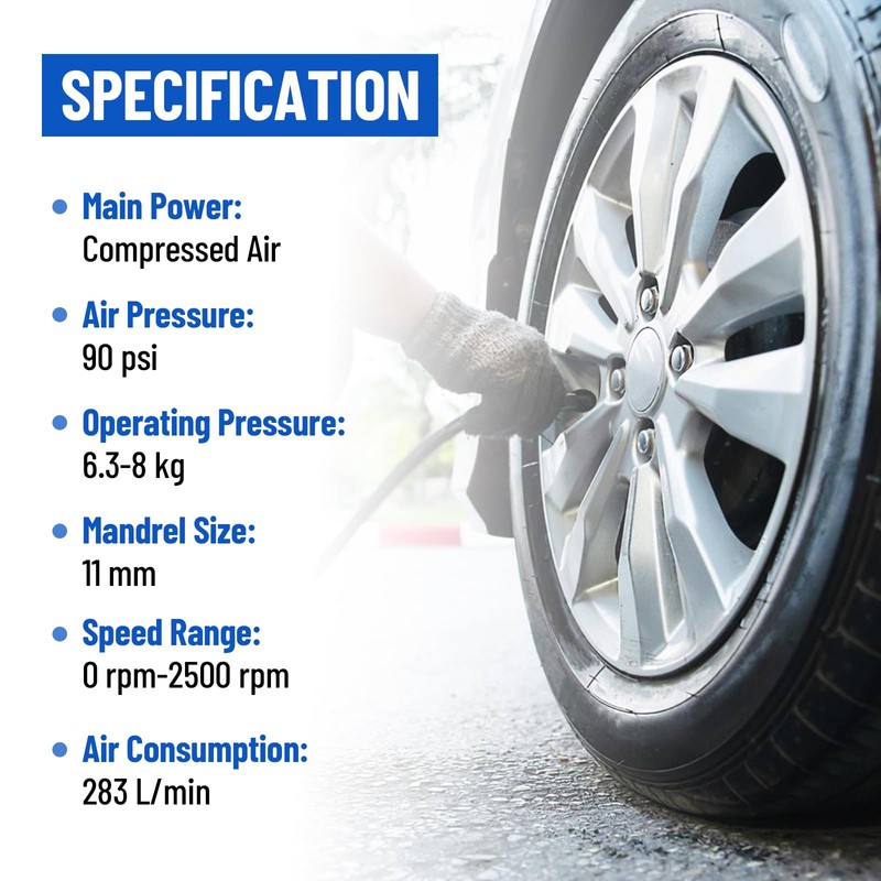 Air Tire Repair Polish Patch Tools, Include 2500rpm Low Speed