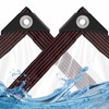 Waterproof Clear Tarp - with Grommets 5x6ft, Tarpaulin Transparent of