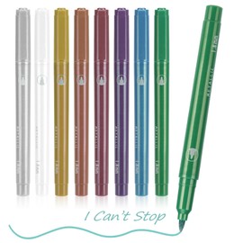 EooUooIP Felt Tip Pens, 15 Pieces, Calligraphy Pen, Sign Brush, Art Brush, Marking, Water-Based Journaling Pen Set for Beginners, Children and Adults
