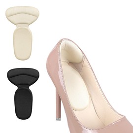 BONU Fans Long Heel Protective Cushion, One Size Fits Most, Set of 4 (2 Pairs) (Black)