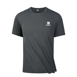 SENBWL Mens Workout Shirts Soft Moisture Wicking Athletic Quick Dry Fit Running Sport Gym Active Pickleball T-Shirts for Men 86022 Gray XL