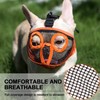 Bozal corto hocico para perro, malla transpirable ajustable para morder,