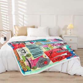 Statue of Liberty Fleece Throw Blanket New York Cityscape Sherpa Blanket for Bed Sofa Couch Famous City Scene Plush Blanket Historical Scenery Fuzzy Blanket 40"x50"