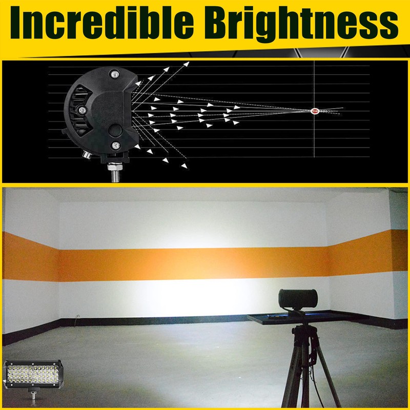 MUVKQC 7 Inch LED Light Bars - 8PCS 120W LED