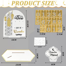 Ramadan Calendar, Eid Mubarak Decoration, DIY Ramadan Calendar, Acrylic Plastic Calendar Card, Islamic Countdown, Countdown Calendar Ornament Prayer Ramadan Decoration, Eid Mubarak Advent Calendar