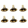 UAPAN Brass Pooja Bell with J Hook (Pack of 6,