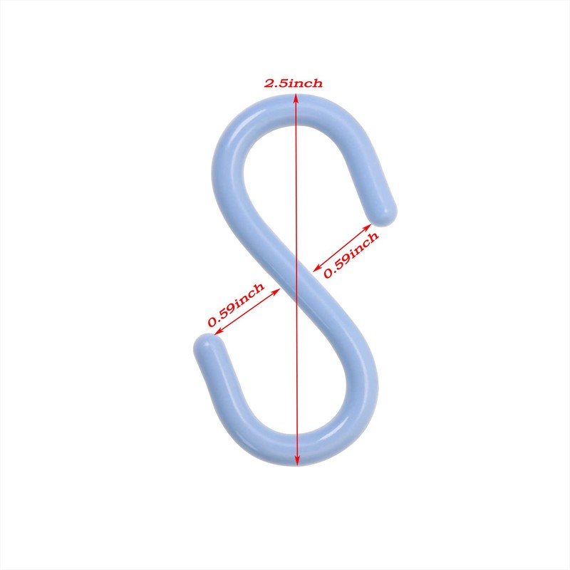 Mini Skater 2.5" Small Plastic S Shaped Hooks, Multifunctional Portable