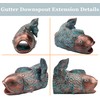 Euiroet Real Fish Sculpture Gutter Diverter Rain,Eco-Friendly Resin Gutter Extender