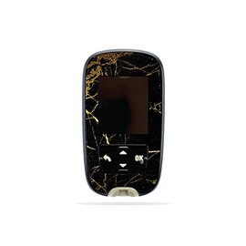 MightySkins Skin Compatible with Accu-Chek Guide - Black Gold Marble | Protective, Durable, and Unique Vinyl Decal wrap Cover | Easy to Apply, Remove, and Change Styles | Made in The USA