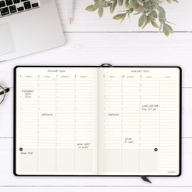AT-A-GLANCE 2026 Appointment Book Planner, Weekly & Monthly, 7.5" x 10", Large, Plan. Write. Remember., Casebound, Black (7069500526)