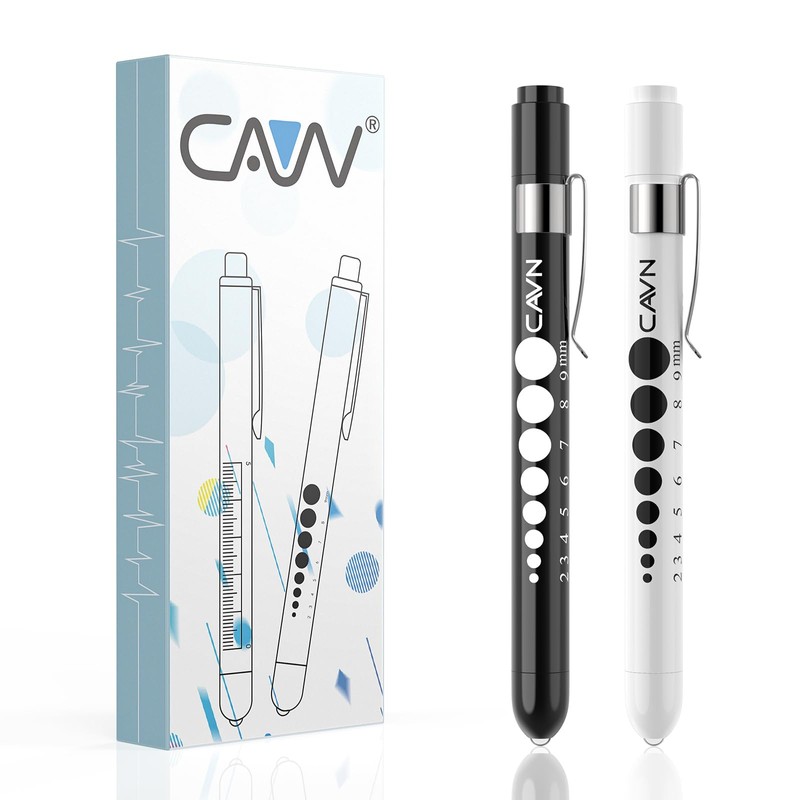 CAVN Pen Light with Pupil Gauge LED Penlight for Nurses