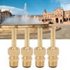 4 PCS Water Fountain Nozzles Pure Copper Large Hexagonal Direct