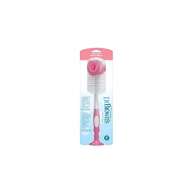 Dr. Brown's Reusable Sponge Baby Bottle Cleaning Brush with Suction