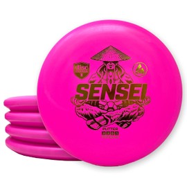 Discmania Sensei Disc Golf Putter – Disc Golf Putter Pack – Active Base Sensei Putter with Stable Disc Flight, Practice Putter Pack (Colors May Vary) (5 Pack)