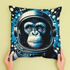 The Beach Stop Colourful Chimpanzee Astronaut Printed Accent Cushion Cover
