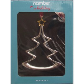 Nambe Christmas Tree Ornament Silver and Gold New in Box
