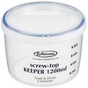 Iwasaki Industries B-2273KN Antibacterial Storage Container, Screw-top Keeper, 1200 Shallow