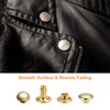 HARFINGTON Bronze 12mm x 10mm Double Cap Leather Rivets and