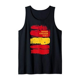 SPAIN Madrid ESPANA Spanish Flag Stripes Tank Top