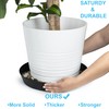 Austin Planter 18inch Saucer Black Polypropylene for Indoor and Outdoor