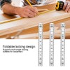 3 uds regla plegable DIY regla de múltiples ángulos medición