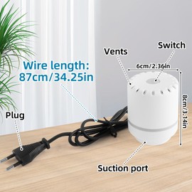 Vacuum Pump for Vacuum Bags, Portable Vacuum Pump for Vacuum Storage Bag, Mini Vacuum Pump for Interface Bag, 200 L/min Extraction Efficiency, 4 kPA Suction Power 200-240 V, 30 W