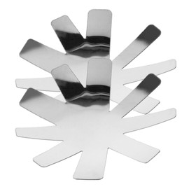 Healvian 2pcs Stainless Steel French Nail Art Templates Precision Trimmer Tools for Manicure for Salons and Nail Art Create Curves