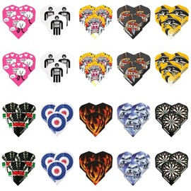 Harrows Darts Flights (15 Flights Total) I 100 Micron Dart Flights I Premium Extra Strong Made in UK I Professional (Funny Pack)