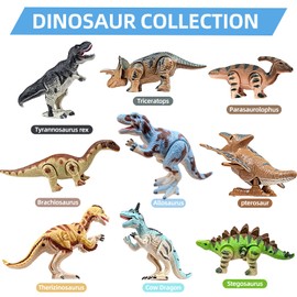 Allosaurus Wind Up Dinosaur Toys for Kids 1-3 3-5 5-7, Realistic Dino Easter Wind Up Toy, Novelty Jumping ＆ Walking Dinosaur Toy for Boys Birthday Gift, Goodie Bag Stuffers, Treasure Box Toys