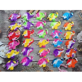 30 Packs Bulk Elephant Push Rainbow Bubble Mini Pop Fidget for Boy Girls Kids,Summer Birthday Party Favors Supplies and Classroom Student Graduation Prize Gifts