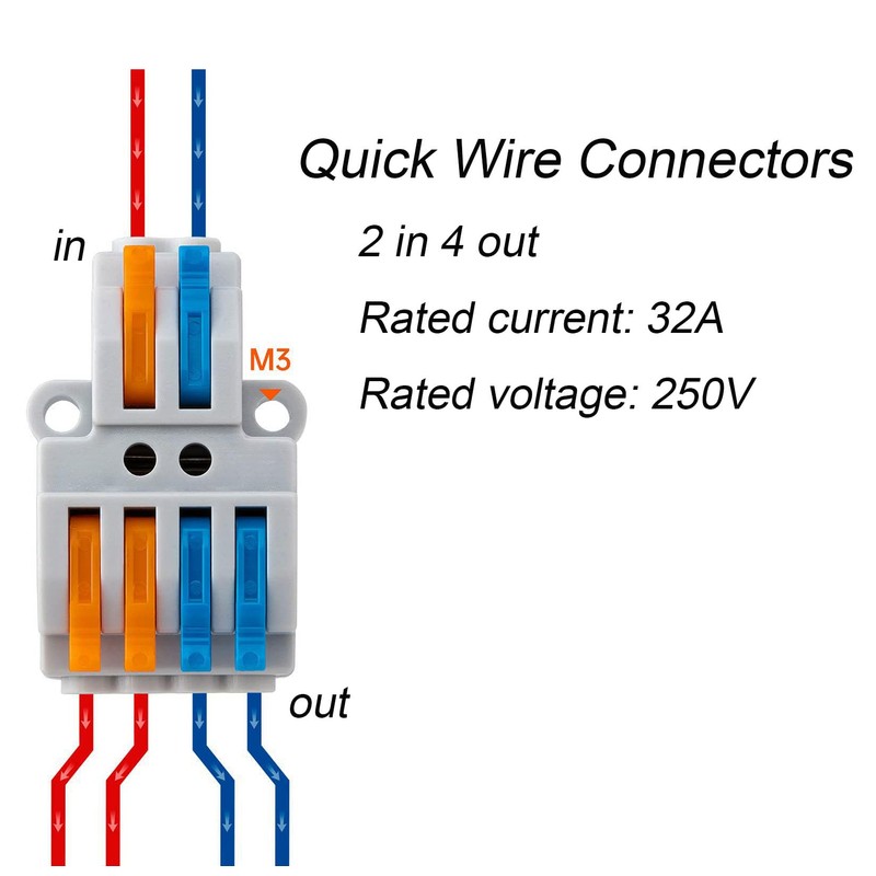 MTUERANC Wire Connectors, Compact Lever Wire Nuts Connectors Wire Terminals