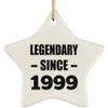 Designsify Christmas Tree Decoration, 25th Birthday Legendary Since 1999, Star