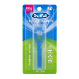 DenTek Floss Threaders | For Braces, Bridges, and Implants | 50 Count (Pack of 1)