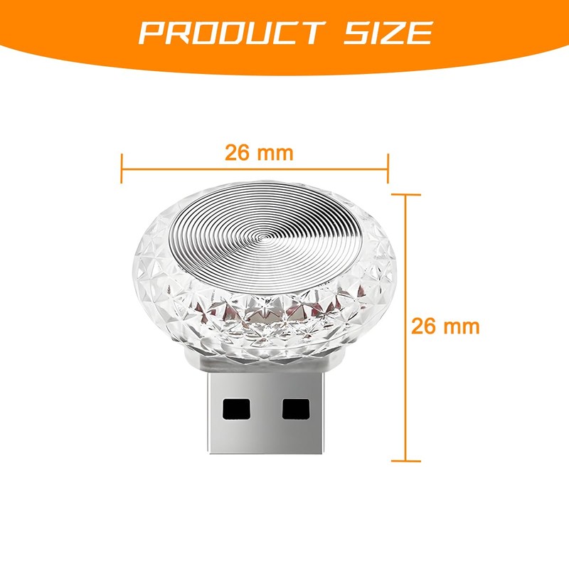 CGEAMDY Pack of 4 Light for Car USB Atmosphere, Automatic