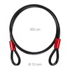 Relaxdays Loop Cable 3 m, Coated Steel Cable with Eyelets,