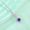 Blaniy Infinity Necklaces for Women 925 Sterling Silver Sapphire Pendant