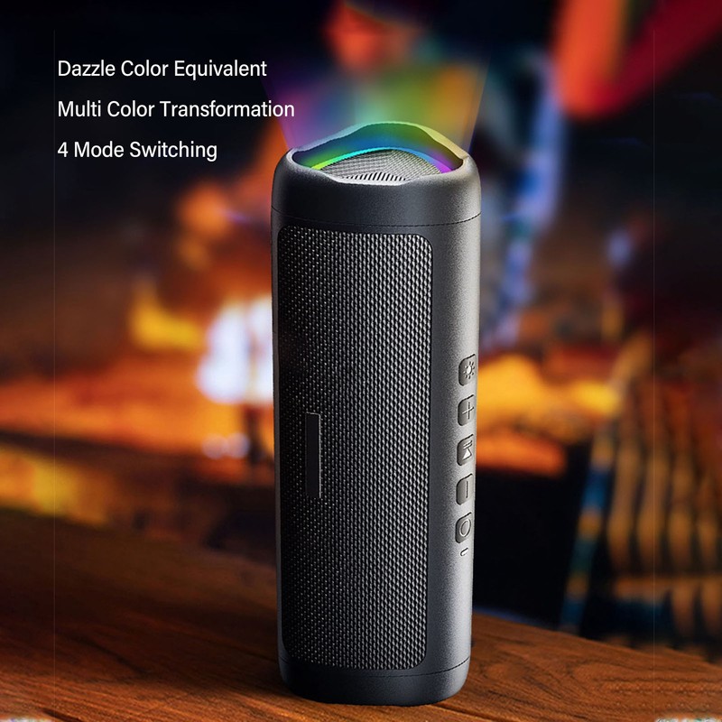 Bluetooth Speaker Dazzling Color LED Lights Waterproof Portable Wireless Bluetooth