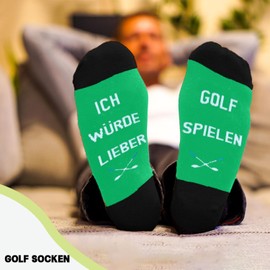 FestiKiva Calzini da golf per uomini, calzini di cotone divertenti regali calzini comodi per compleanno, accessori da golf, Confezione da 5 pezzi, verde, Taglia unica