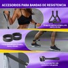 FINYQBET Ligas de Resistencia para Ejercicio 18PCS(Bandas+Bandas Pierna+Asas+Tobilleras+Anclaje), Resistencia Combinable